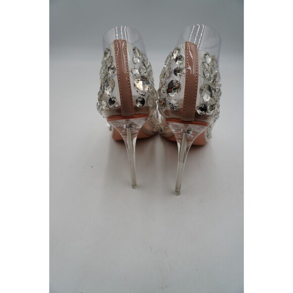 Azalea Wang Bonnie Women's Sz 10 Clear Rhinestone Encrusted Pumps Stiletto Heels - Picture 13 of 14